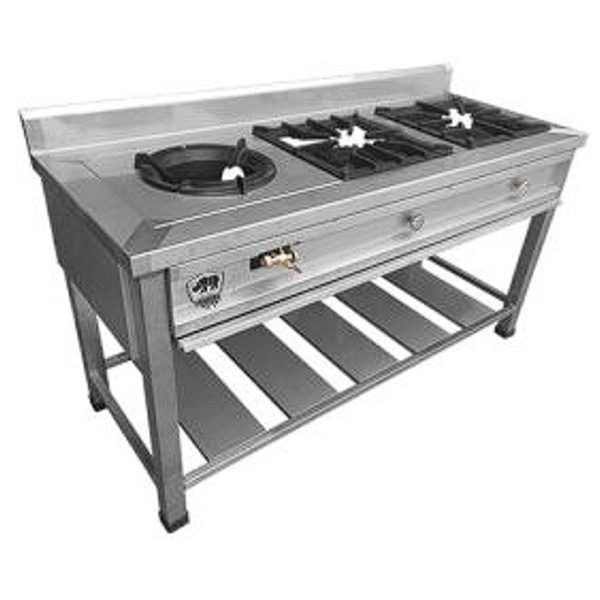 COCINA MURAL MIXTA A GAS COMBINA WOKS Y PLANCHAS