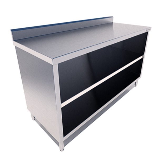 GABINETE ABIERTO EN ACERO INOXIDABLE
